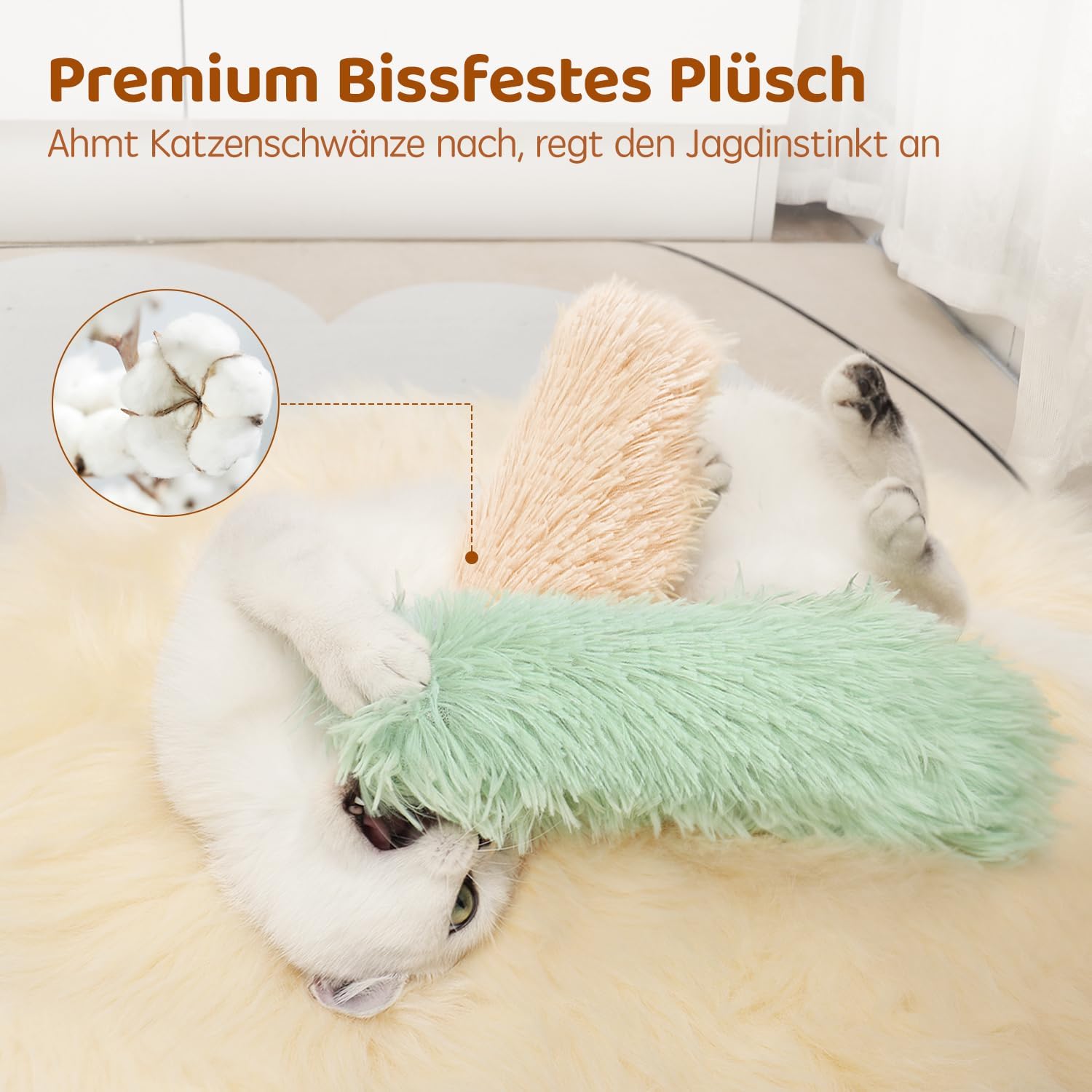 Katzenkissen Katzenspielzeug mit Katzenminze Interaktiv 3er Set