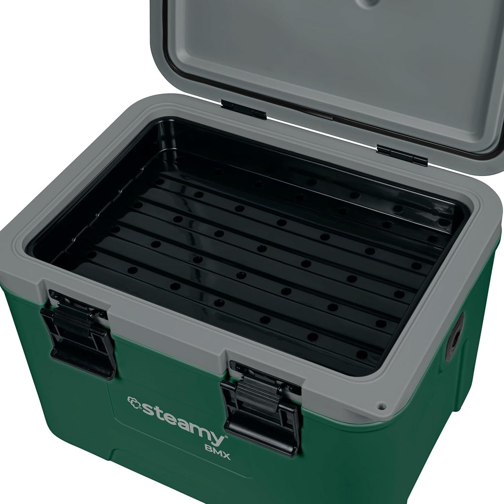 Steamy BMX Kuehlbox 21 L mit Trennwand und Einlegeschale, gruen