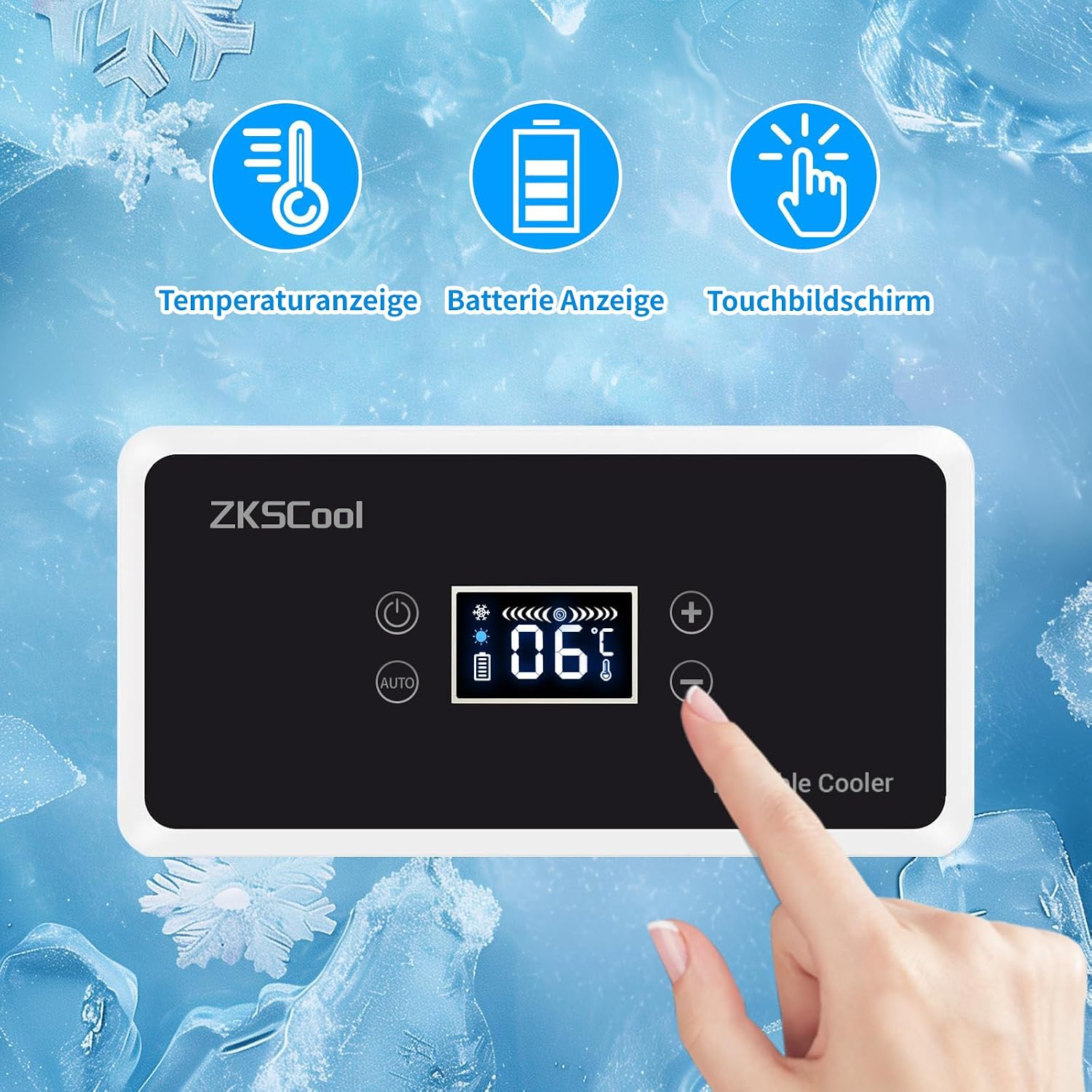 Insulin Kuehlbox elektrisch °C mit LCD Temperaturanzeige 13600mAh Akku