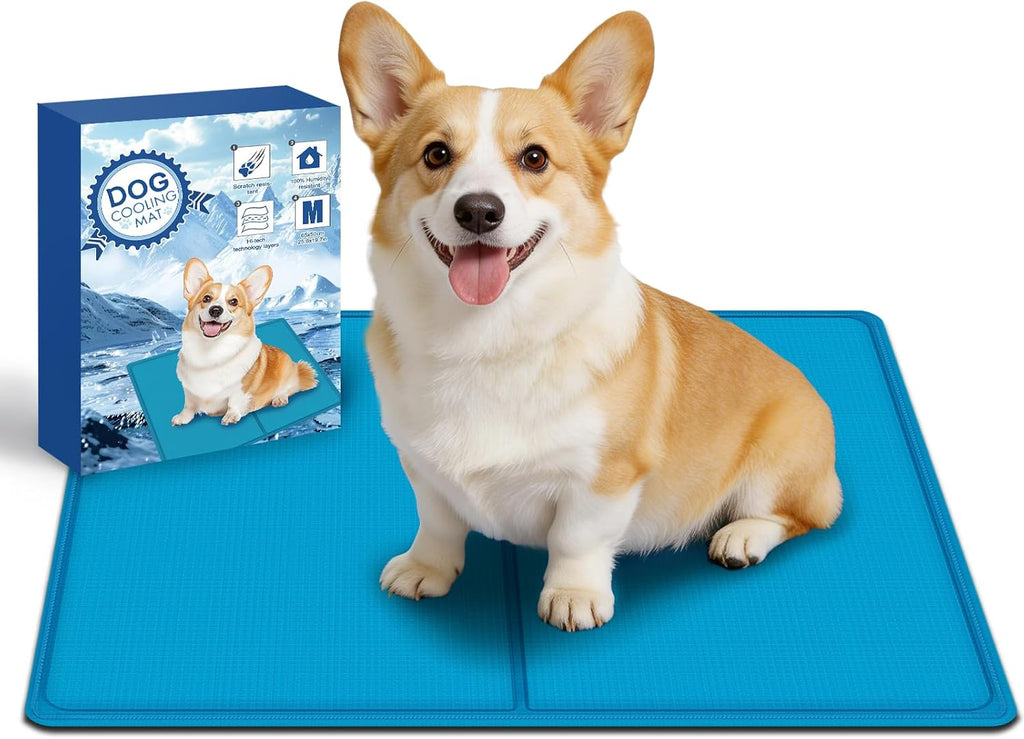 Kuehlmatte fuer Hunde und Katzen 90x50 cm selbstkuehlend kratzfest mit Gel