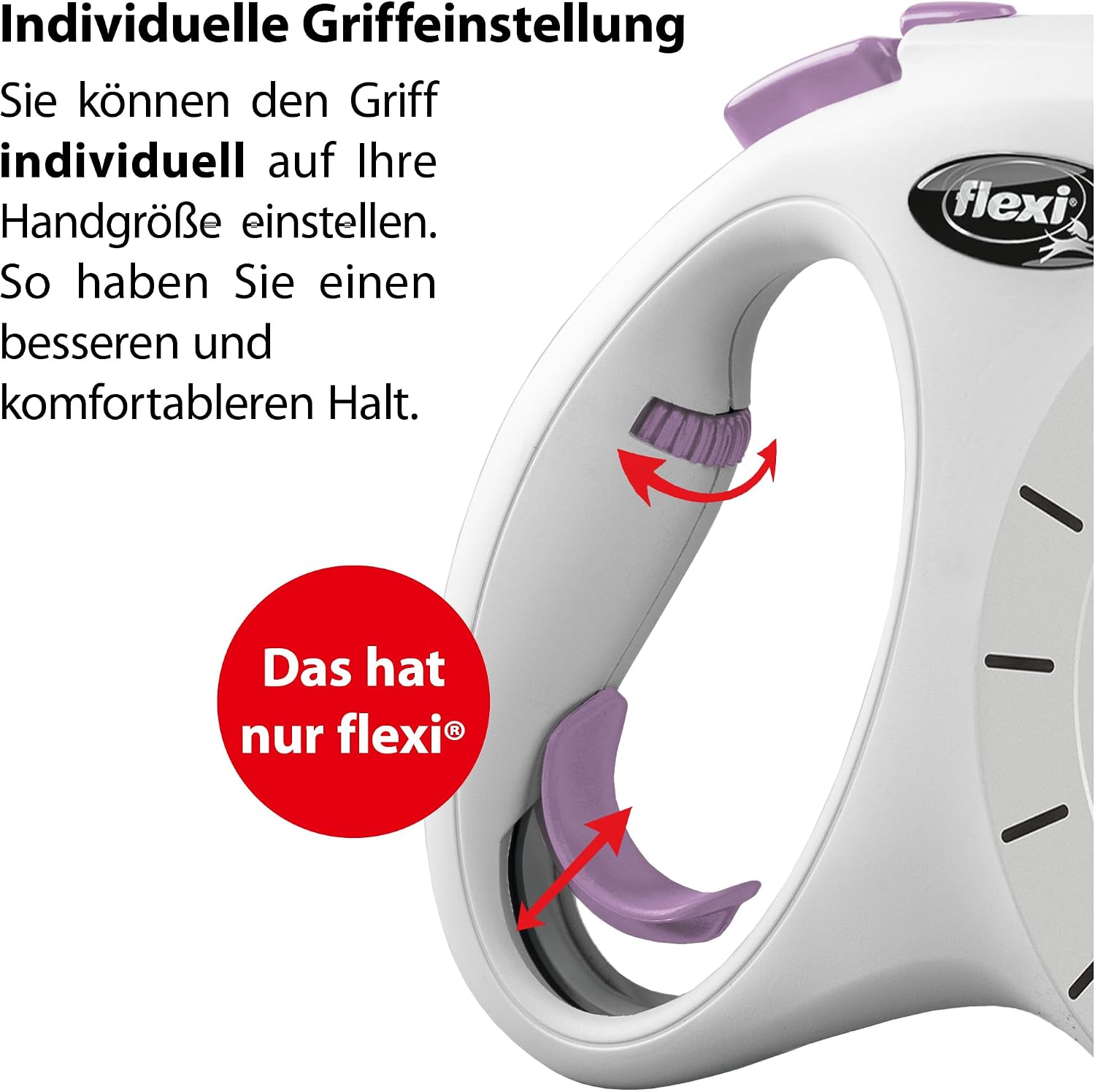 flexi Select M Roll-Leine 0-7 m, verstellbar, Gurt fuer Hunde bis, grau