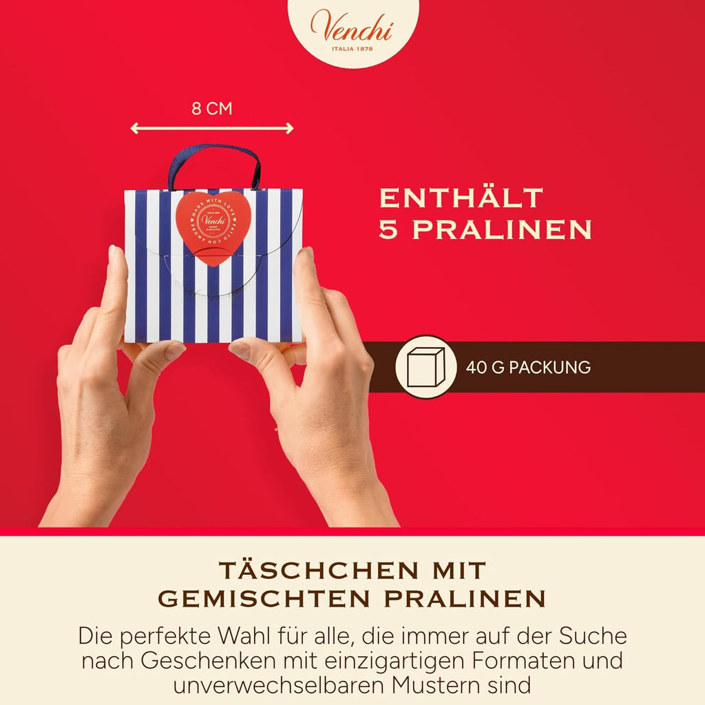 Venchi Mini Taeschchen Pralinen glutenfrei Valentinstag Geschenk