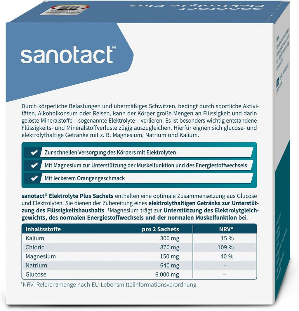 Sanotact Elektrolyte Pulver - 50 Stueck Hydration Sport Elektrolyt Tabletten