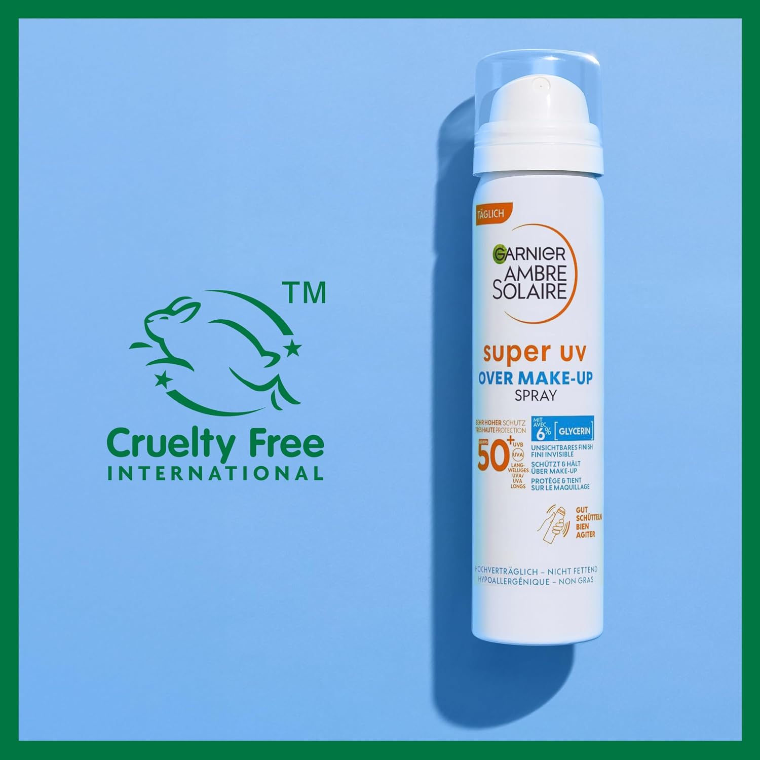 Garnier Ambre Solaire Sonnen-Spray LSF 50+ Gesicht mit Hyaluronsaeure 75ml