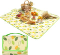 Picknickdecke 100x150 cm wasserdicht sandfrei isoliert Gruen Blatt