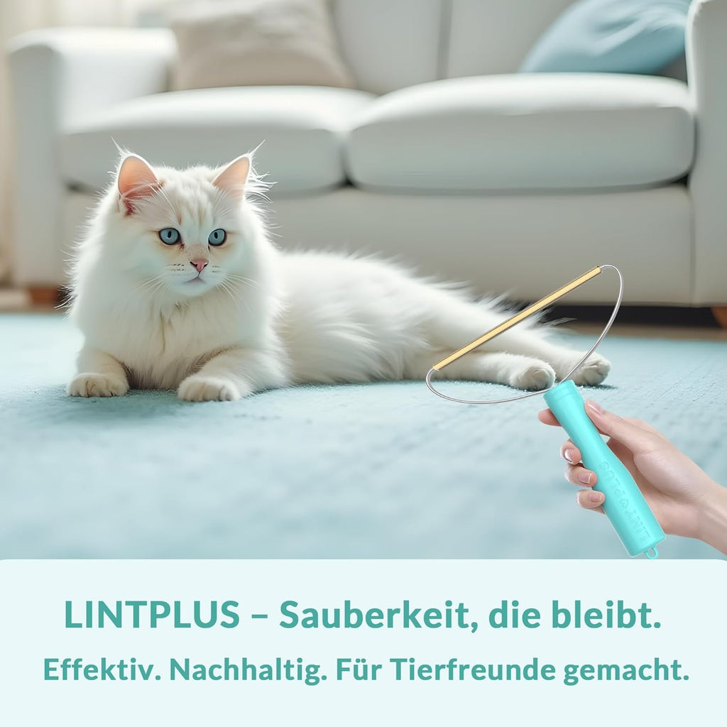LINTPLUS Tierhaarentferner Buerste fuer Teppiche Polster Kratzbaum Hunde Katzen