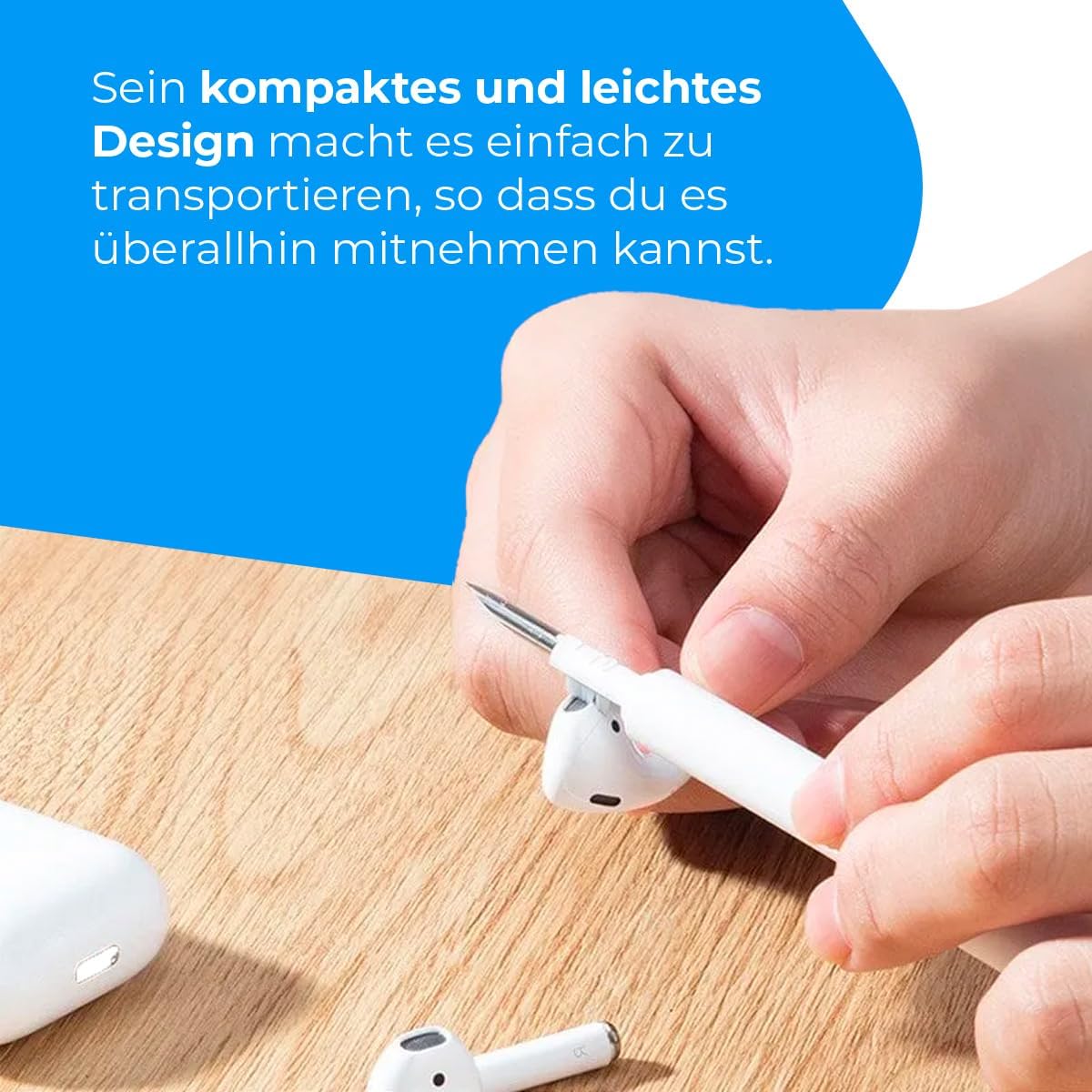 NK 3‑in‑1 Reinigungsset fuer AirPods Kopfhoerer Tastatur Cleaning Kit