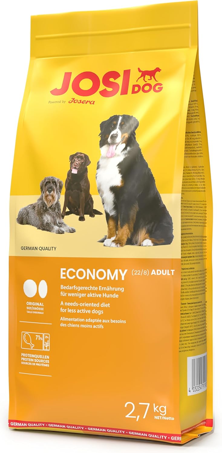 JosiDog Economy Adult Trockenfutter Alleinfutter fuer Hunde