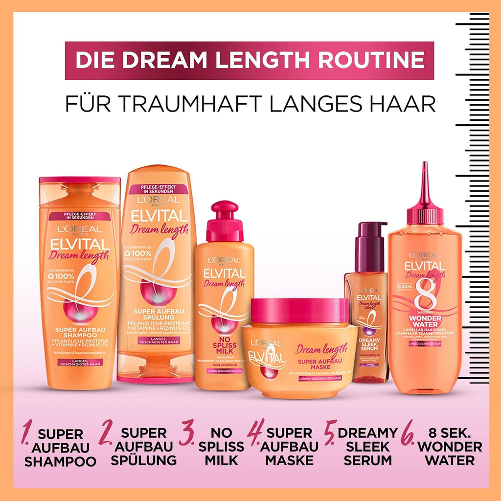 L’Oréal Paris Elvital Shampoo XXXL gegen Spliss fuer langes Haar
