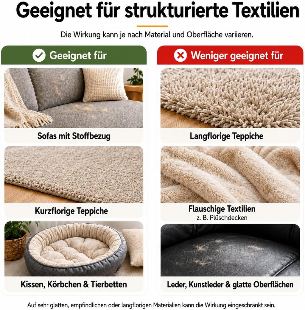 Tierhaarentferner Handschuh 2er Set elektrostatisch für Hund Katze