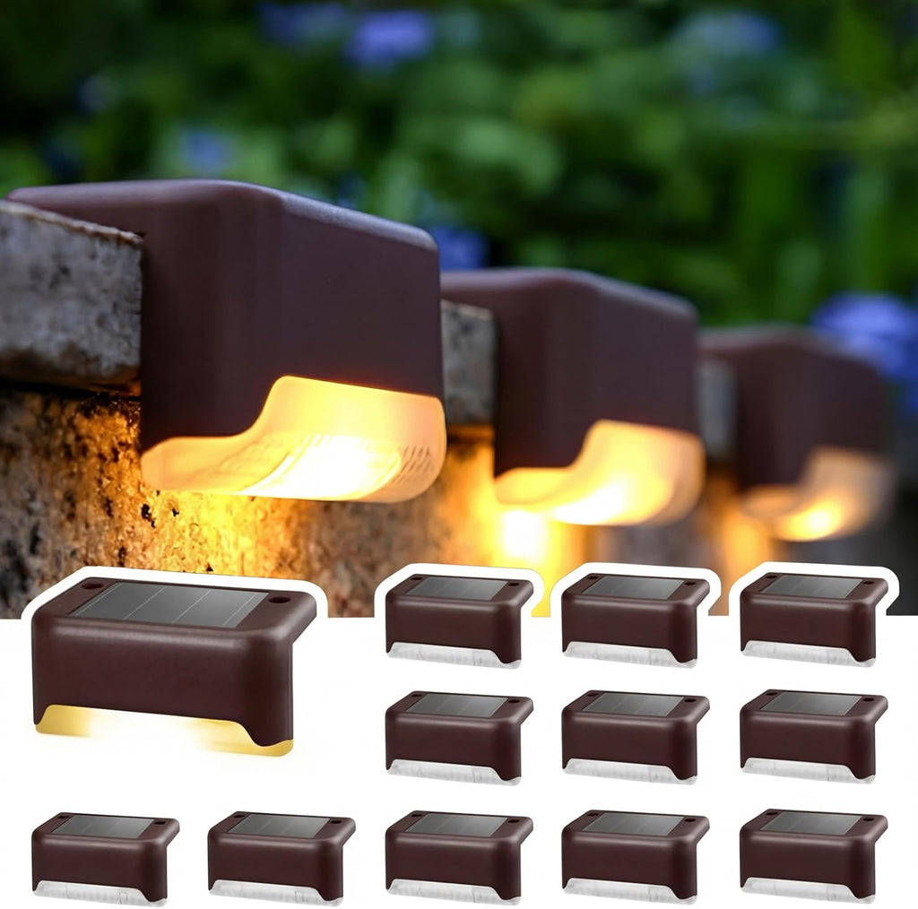 CNMTCCO Solarleuchten aussen 12er Set schwarz Warmweiss Garten Wegebeleuchtung