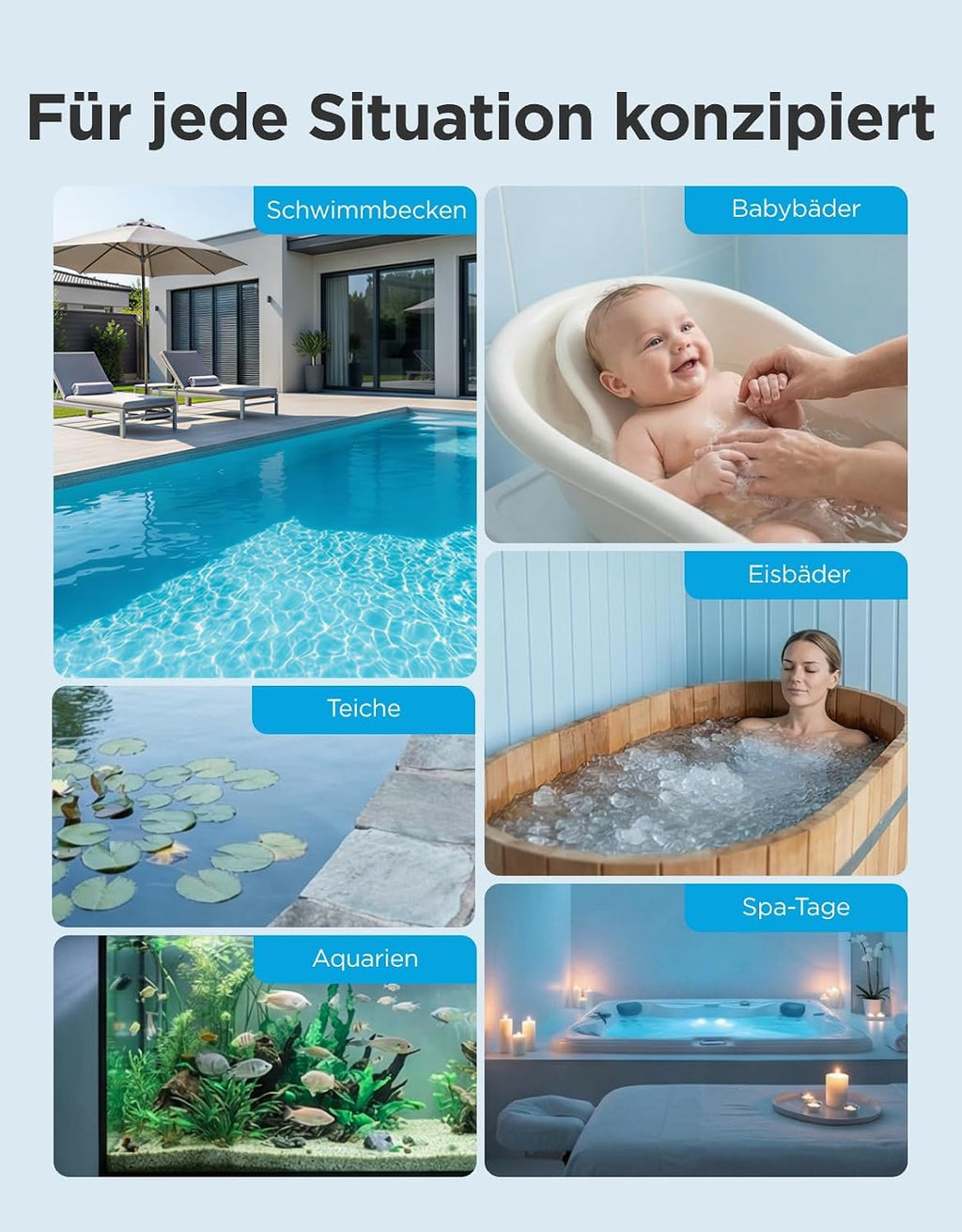 GoveeLife WLAN Pool Thermometer P2 mit Gateway, schwimmend, IP68, 330 m Reichwei