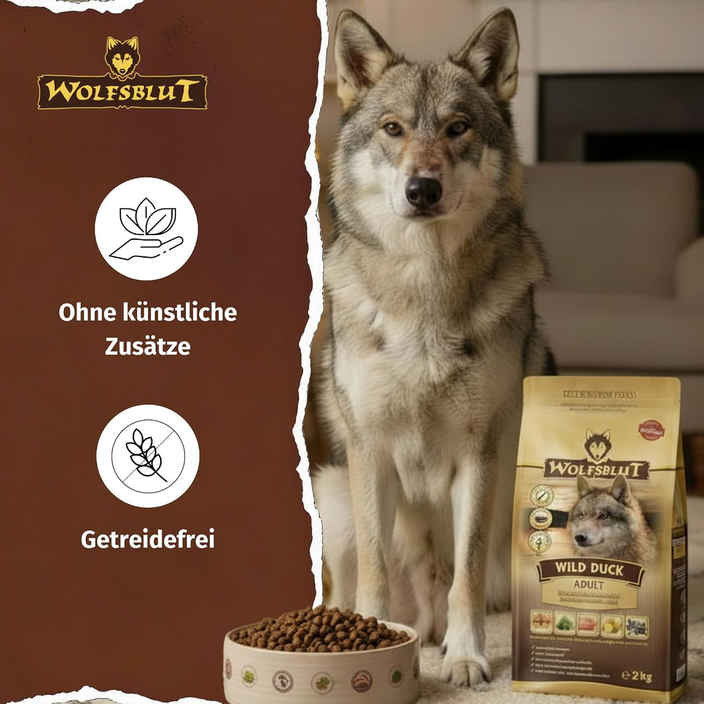Wolfsblut Wild Duck Adult Hundefutter getreidefrei Ente verschi
