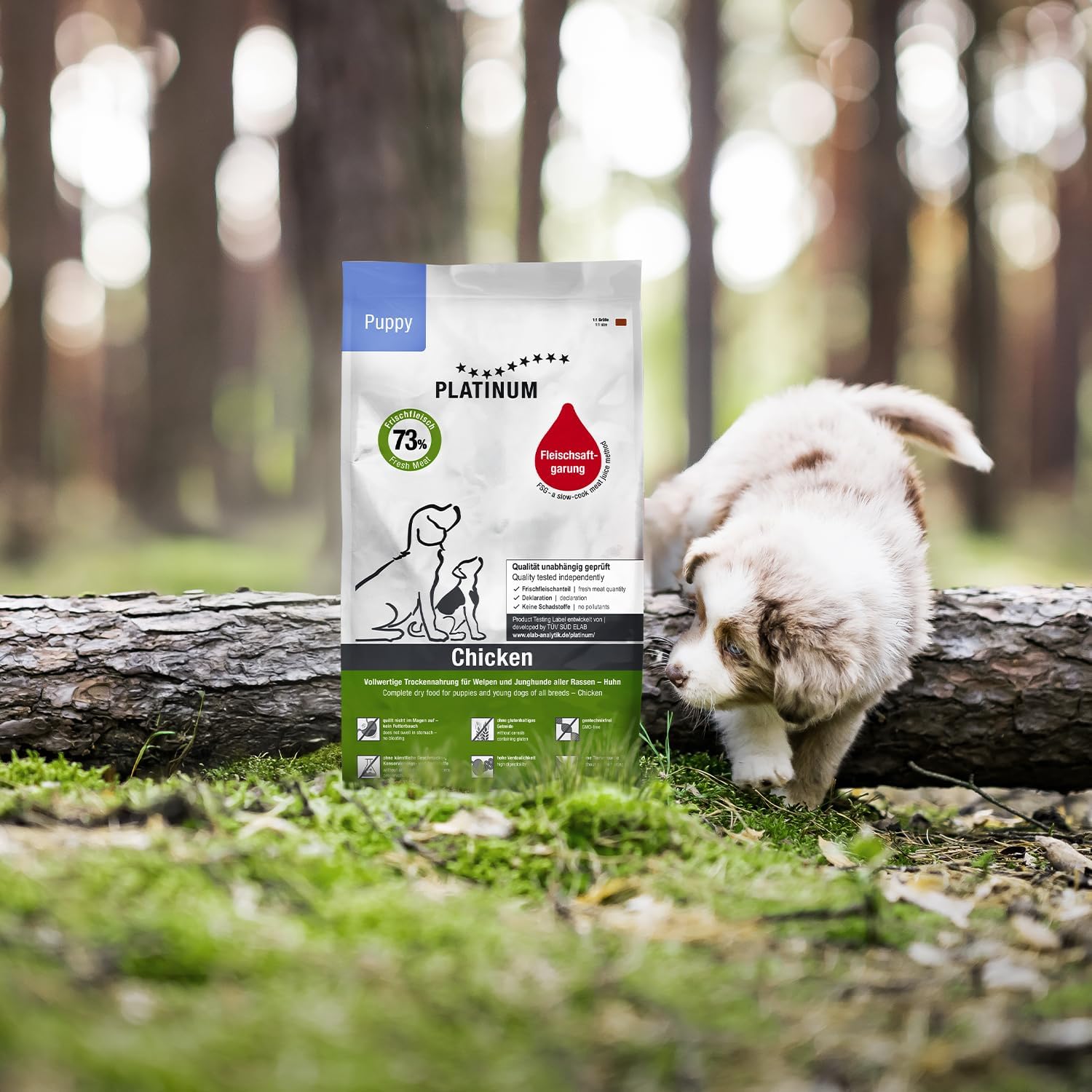 PLATINUM Puppy Chicken Hundefutter 5kg Trockenfutter fuer Welpen und Junghunde