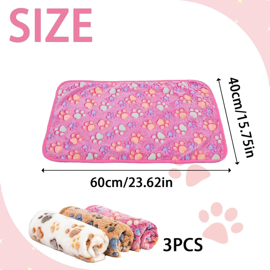 Katzendecke Flauschig Waschbar Haustierdecke 40x60 cm 3er Set