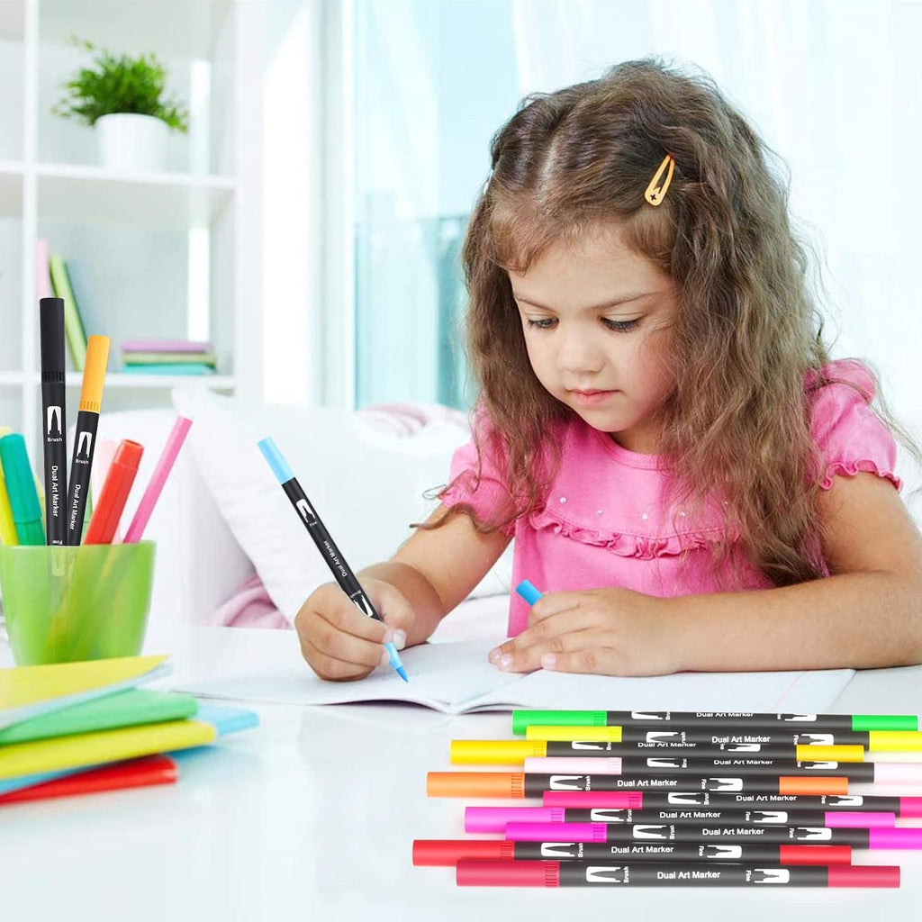 Aquarell Filzstifte 24 Farben Set fuer Handlettering Bullet Journal
