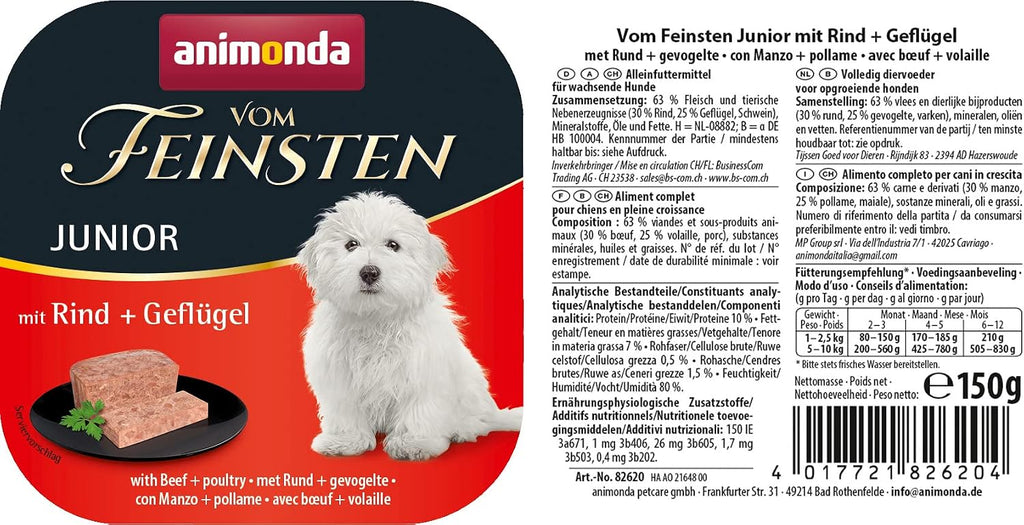 Welpenfutter Vom Feinsten Junior 6er-66er Pack verschiedene Sorten