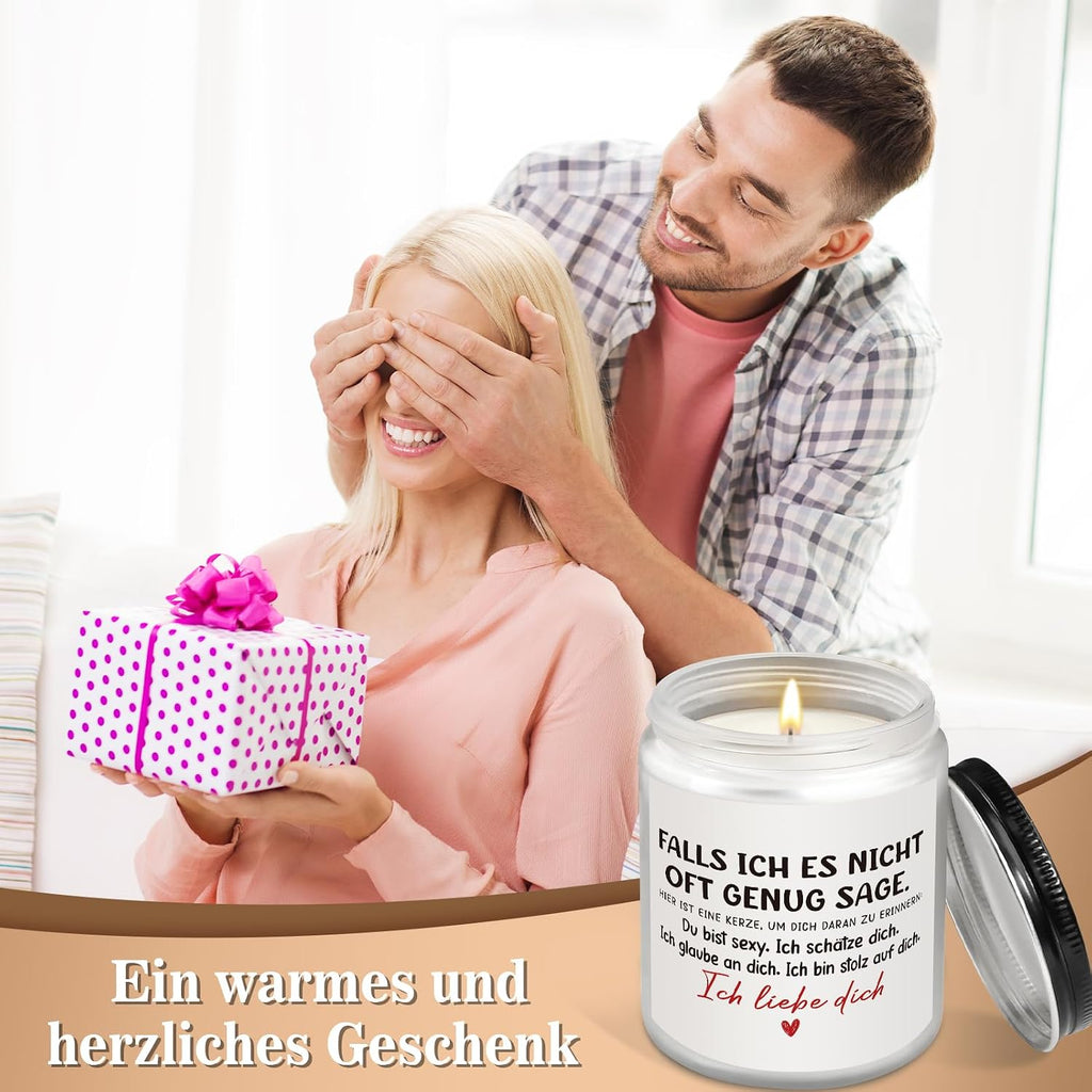 Duftkerze Ich liebe dich Geschenk Valentinstag Paar romantisch