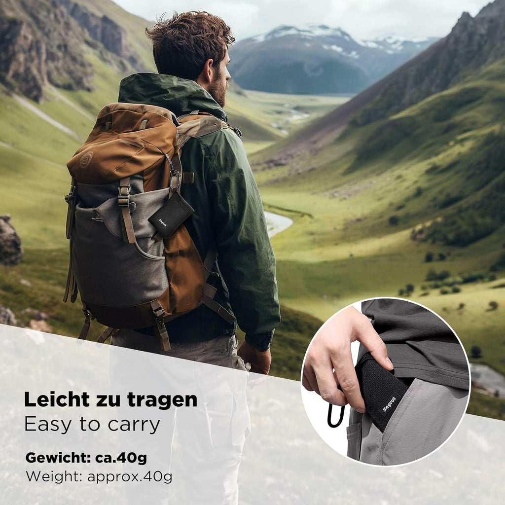 Siegvoll Picknickdecke 110cm-180cm schwarz ultraleicht fuer Personen
