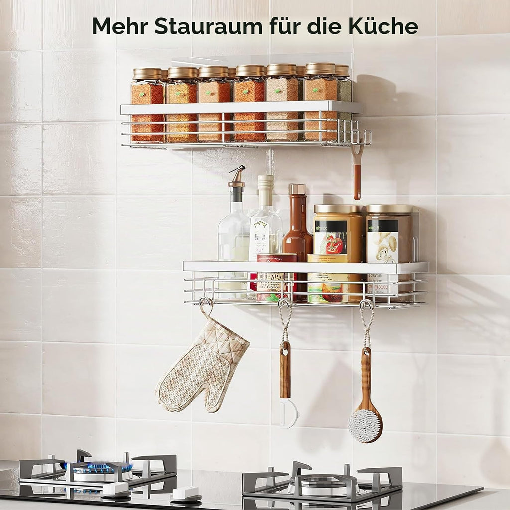 Orimade Duschregal Edelstahl zum Kleben Ohne Bohren 2er Set