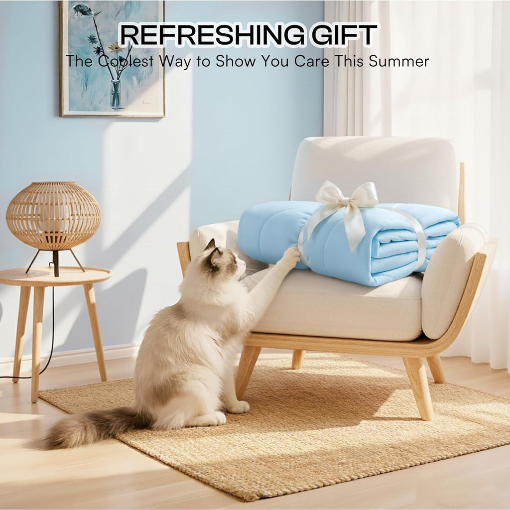 luciphia Kühlmatte Hund Katze L 102x153 cm Hellgrau Halsumfang 89cm-204cm