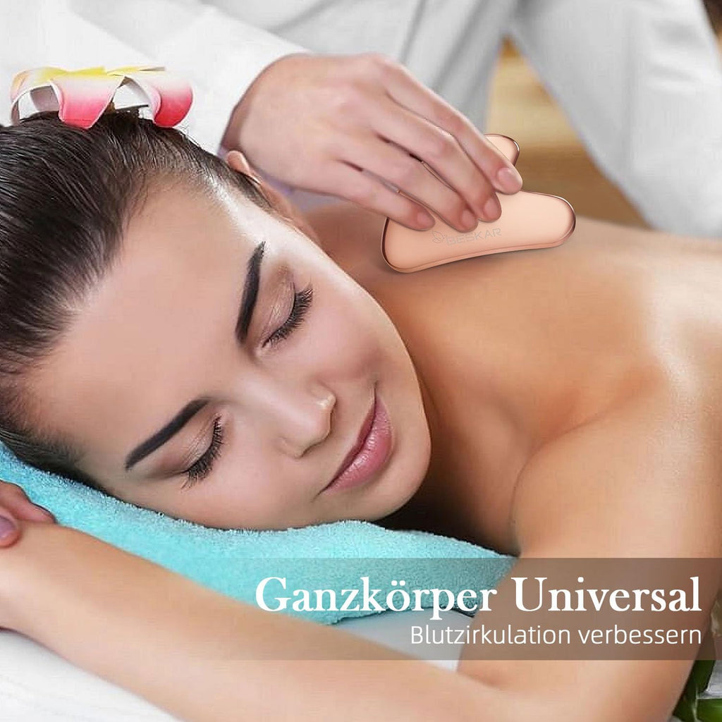 BESKAR Gua Sha Gesichtswerkzeug Edelstahl Jawline Massage Anti-Falten