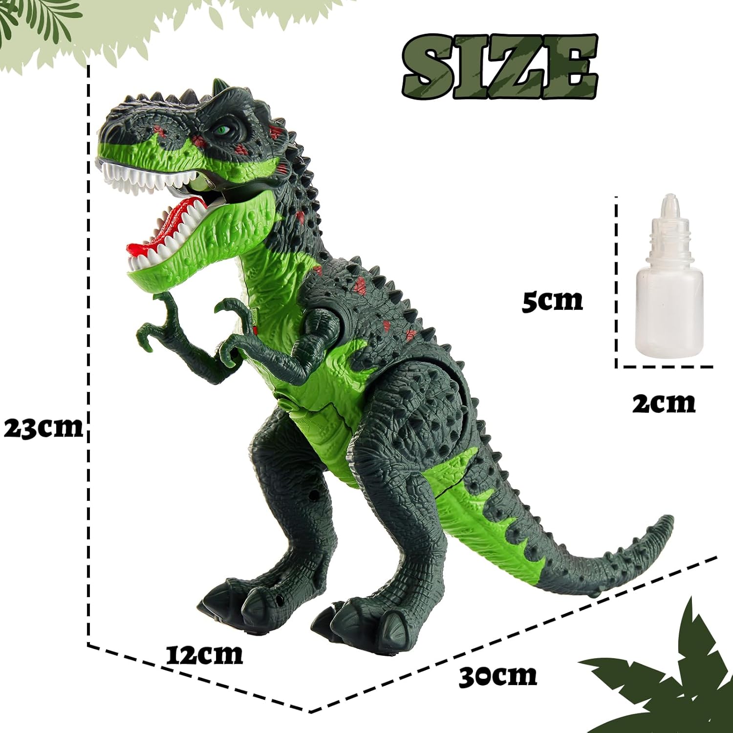 Dinosaurier Spielzeug T-Rex mit Licht, Sound, Spray & Gehen fuer Kinder ab 3