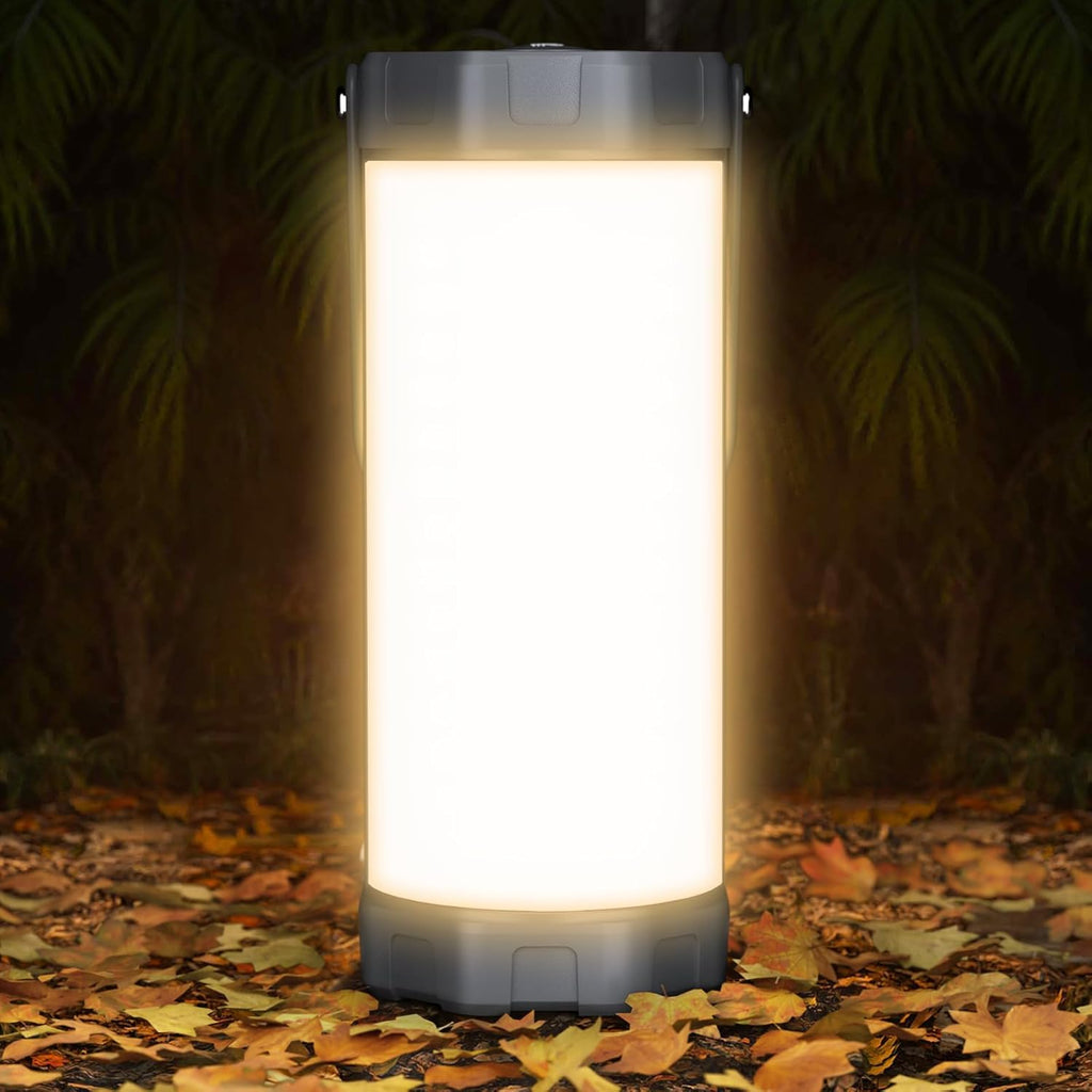Glocusent Campinglampe 5000mAh mit 5 Helligkeitsstufen, SOS, IP68, 80 Std