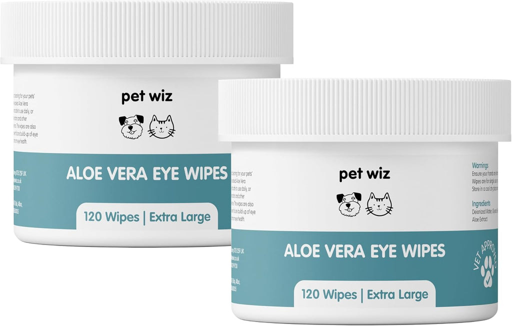 Pet Wiz Aloe Vera Augenwischtuecher fuer Hunde und Katzen Groesse XL 1 Dose