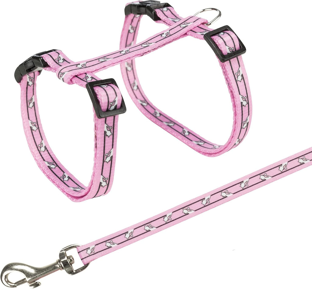 Trixie Katzengeschirr verstellbar 27-45 cm mit 1,2 m Leine Farben Mix
