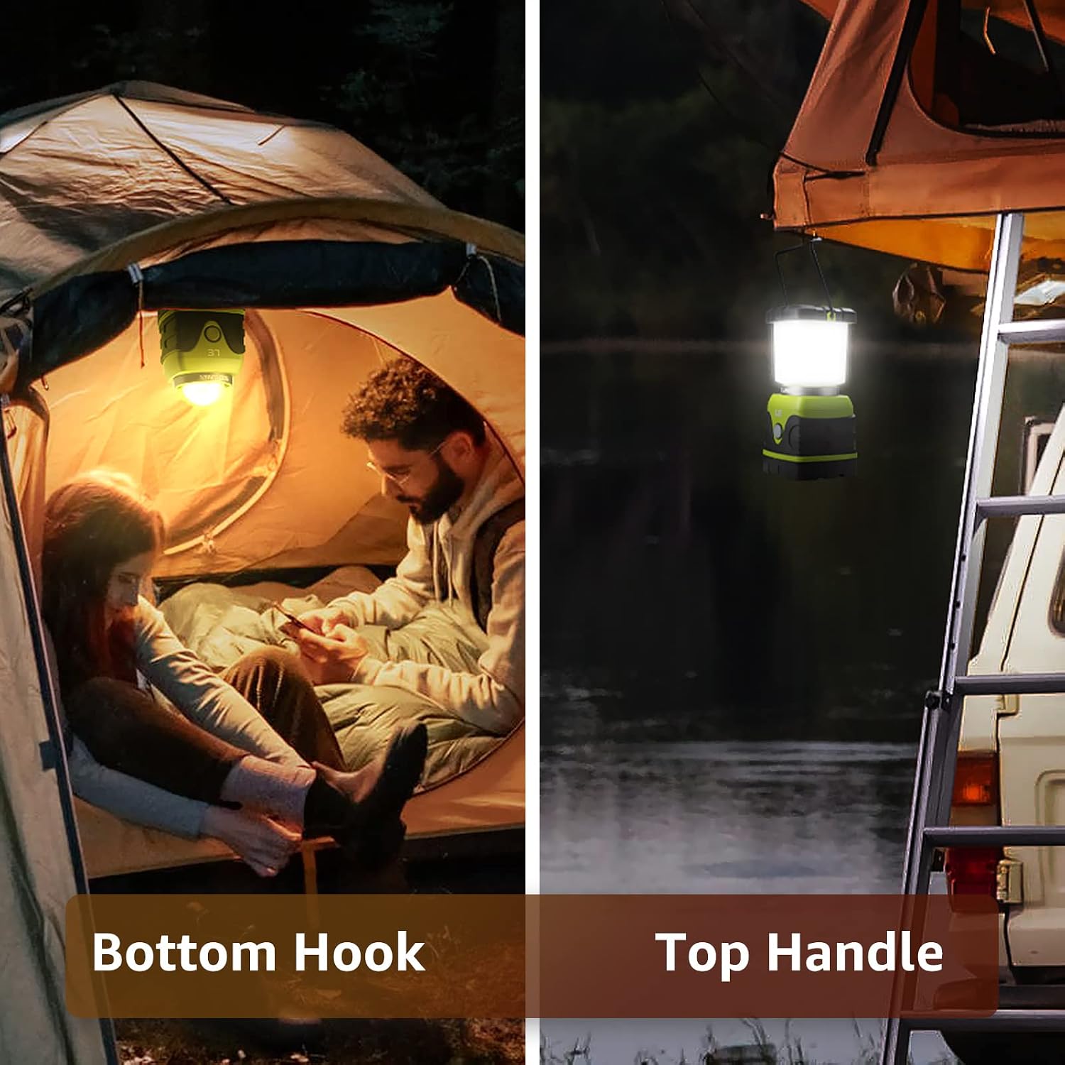 LE LED Campinglampe 1000 Lumen dimmbar 3 Stufen batteriebetrieben