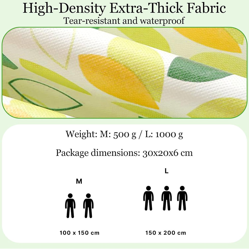 Picknickdecke 100x150 cm wasserdicht sandfrei isoliert Gruen Blatt