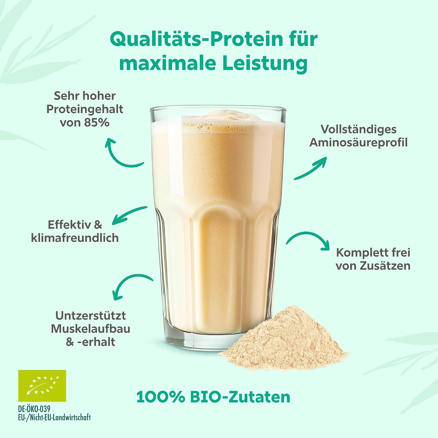Ultimate Protein Bio Vegan Eiweisspulver 1 kg 85% Protein ohne Zucker