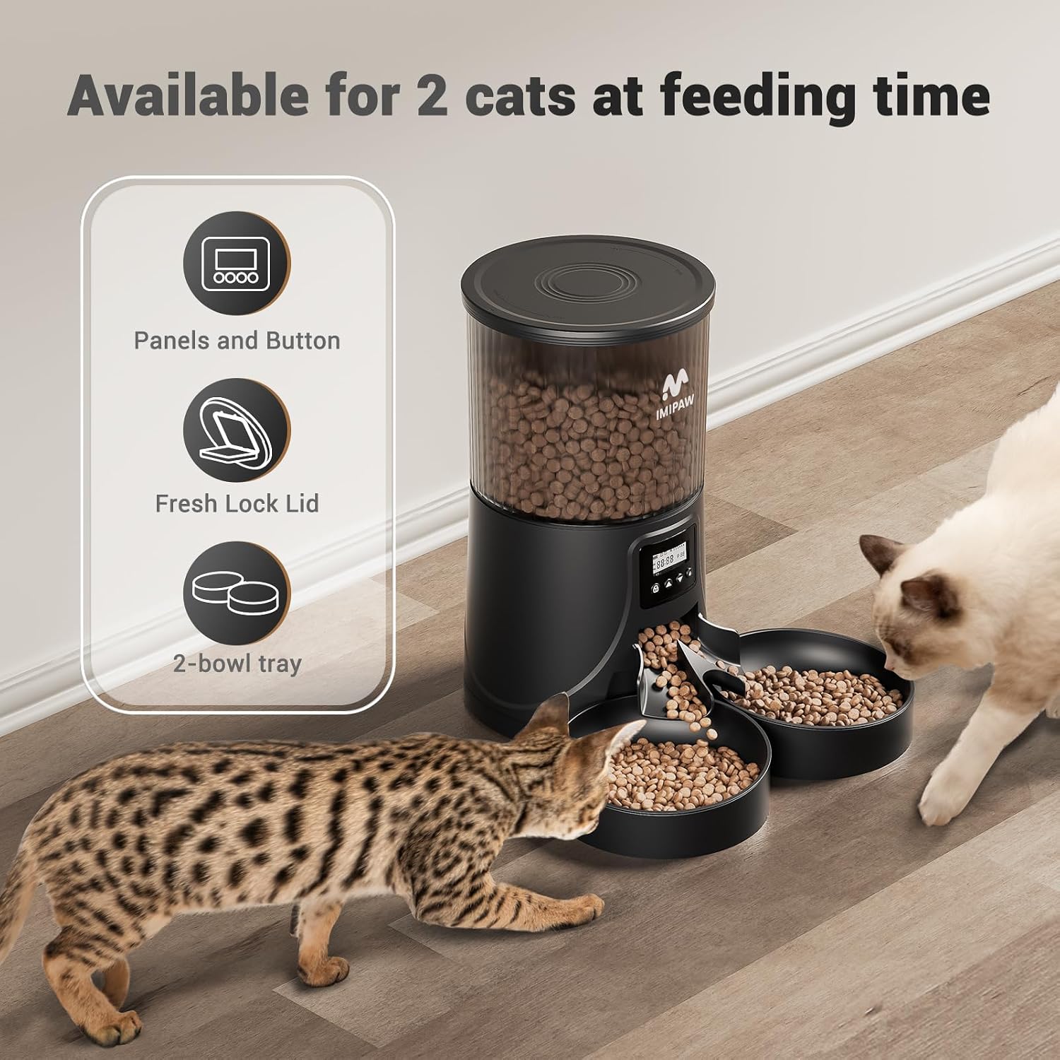 IMIPAW Futterautomat Katze WLAN App-Steuerung Mahlzeiten