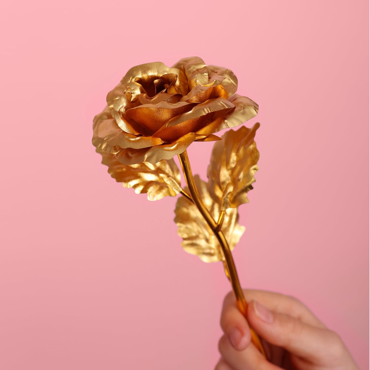 Ewige Gold Rose in Geschenkbox Valentinstag Geschenk fuer Freundin Ehefrau