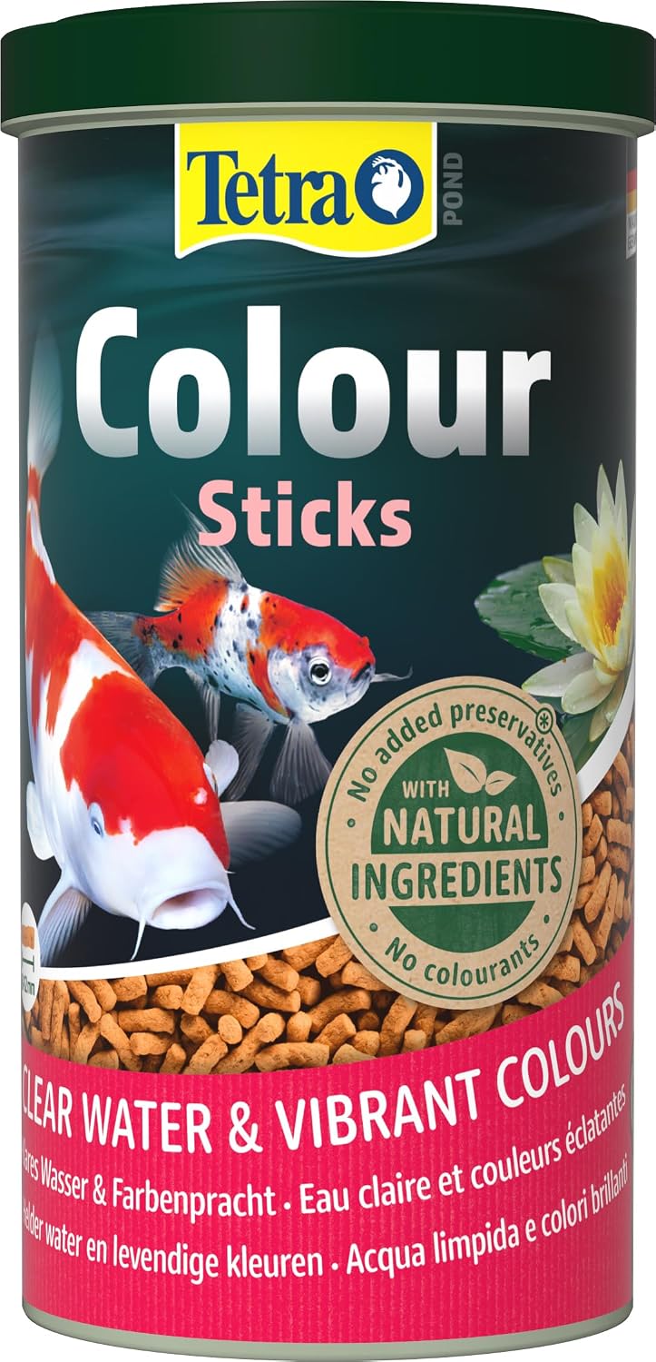 Tetra Pond Colour Sticks Fischfutter Beutel fuer bunte Teichfische