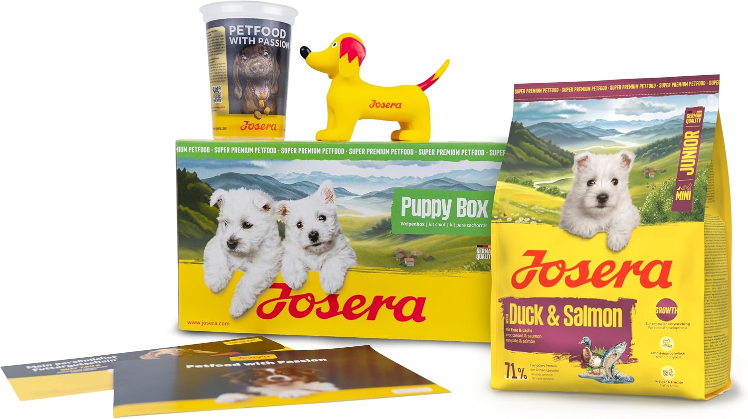 JOSERA Puppy Box Mini Junior Ente & Lachs 6-teilig Trockenfutter Welpen