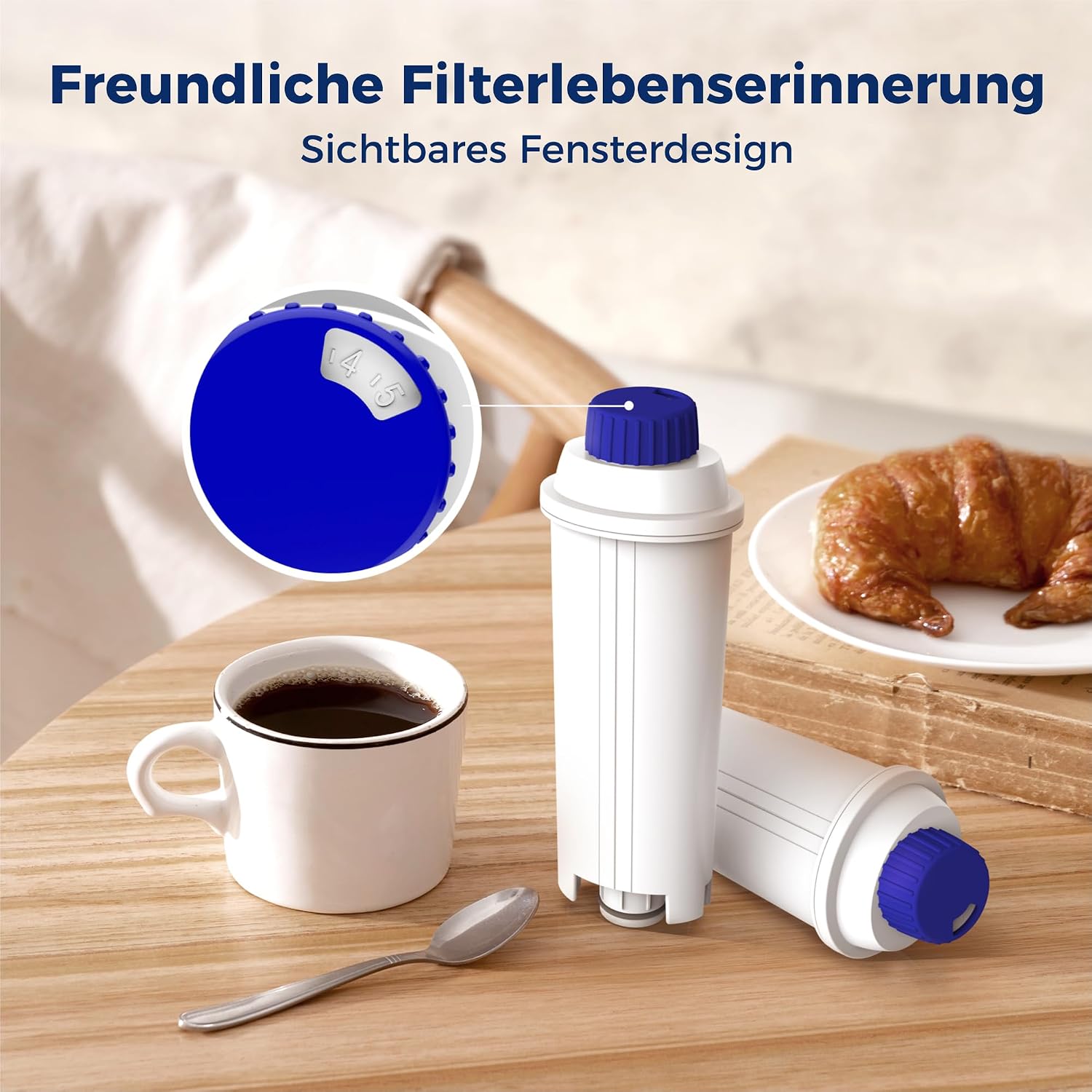 Waterdrop 6x Filterkartusche kompatibel mit De'Longhi DLSC002 Magnifica