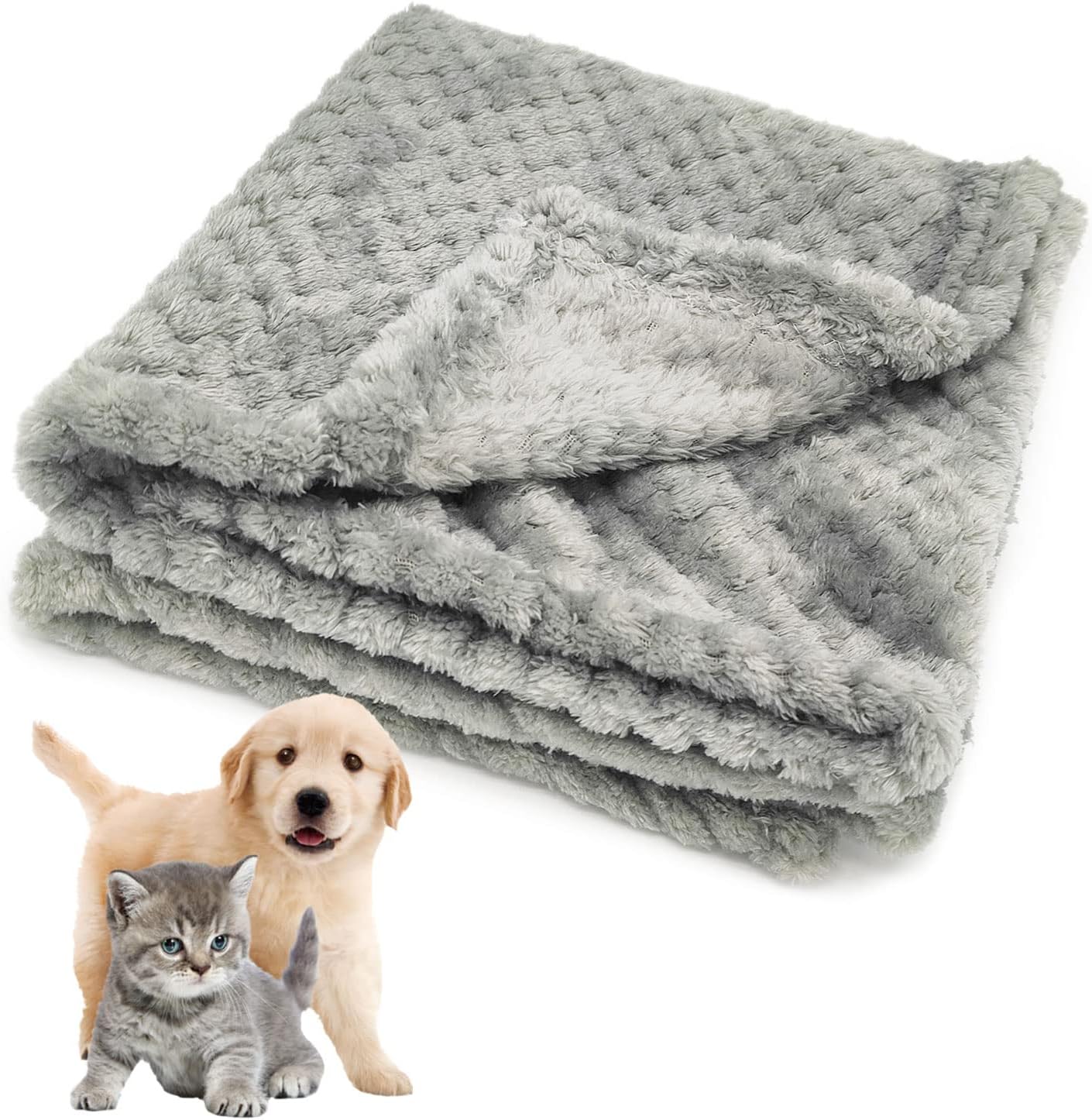 TSHAOUN Hundedecke 70x50 cm doppelseitig Fleece weich Katze Haustier