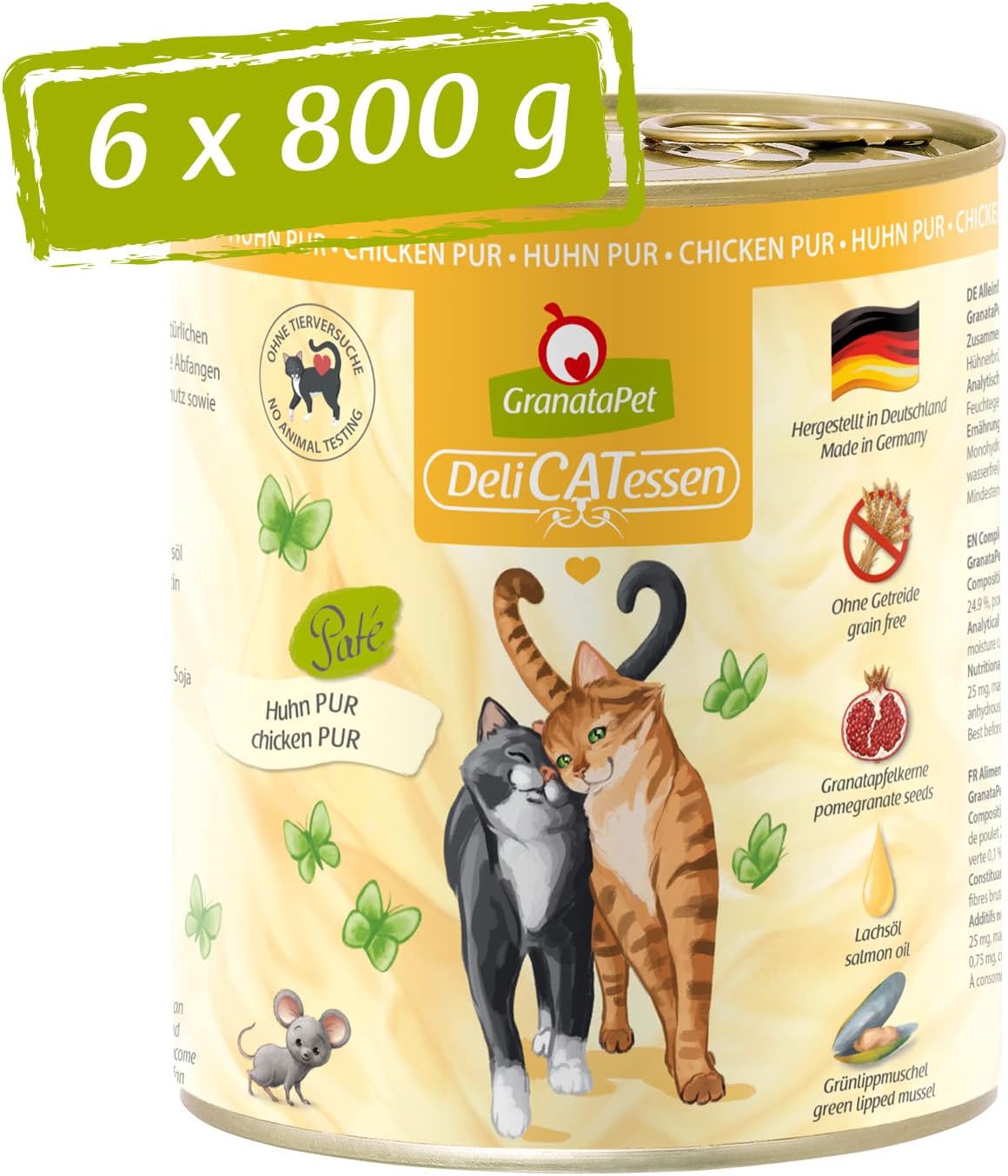 GranataPet DeliCatessen Wild Nassfutter fuer Katzen 6x400g, verschiedene Sorten 8