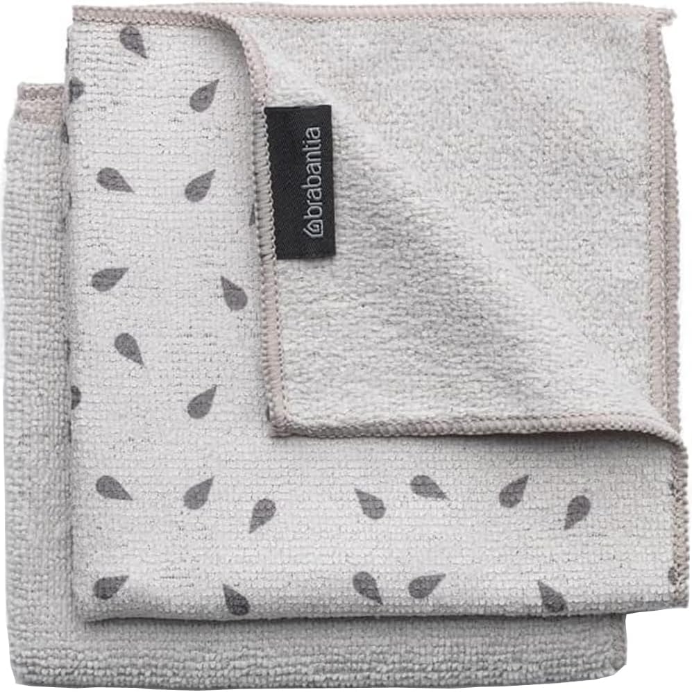 Brabantia Mikrofaser Geschirrhandtuch 2er Set 30×30 cm Dunkelgrau
