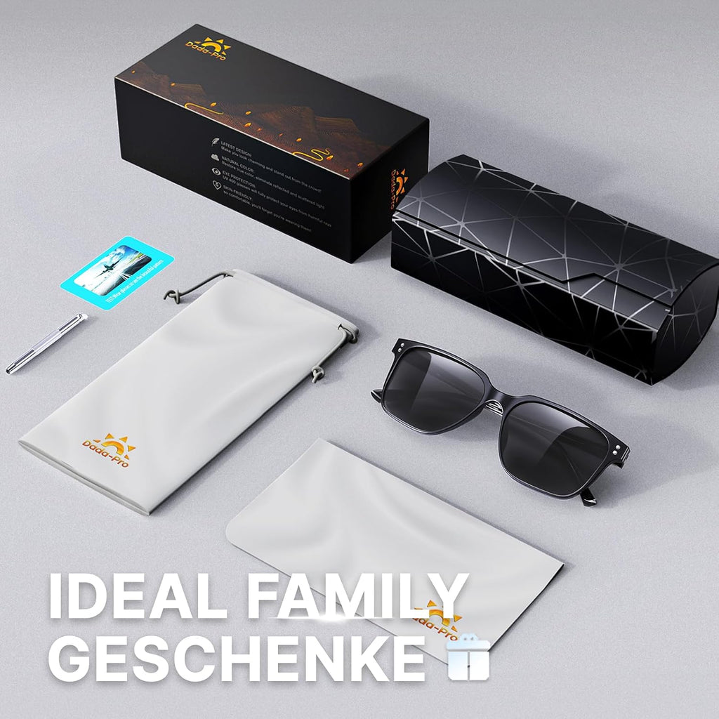 DADA-PRO Sonnenbrille polarisiert Herren Damen Retro verspiegelt UV400 Schutz