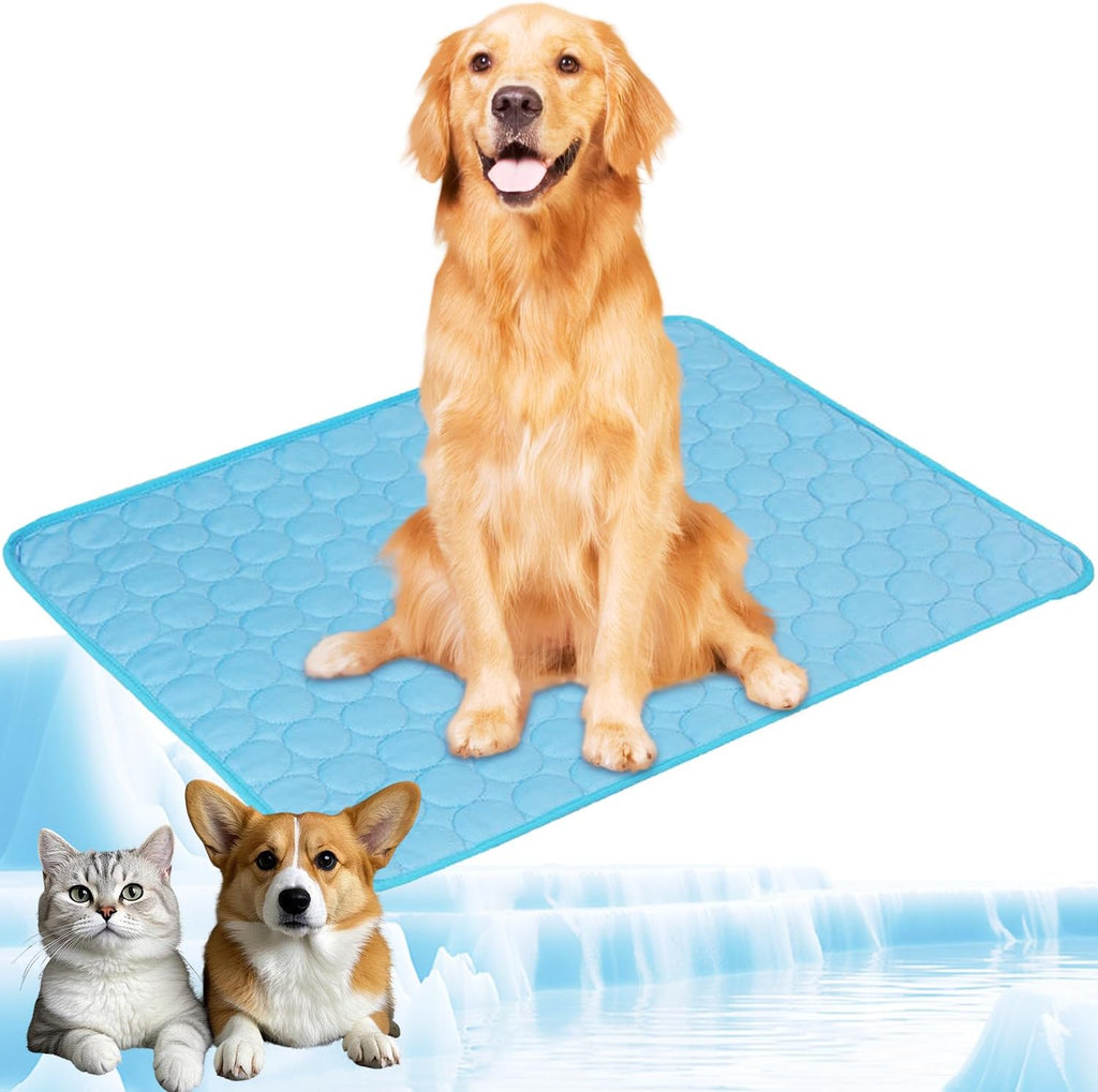 YXHZVON Kuehlmatte fuer Hunde 70x55 cm L waschbar selbstkuehlend Rosa