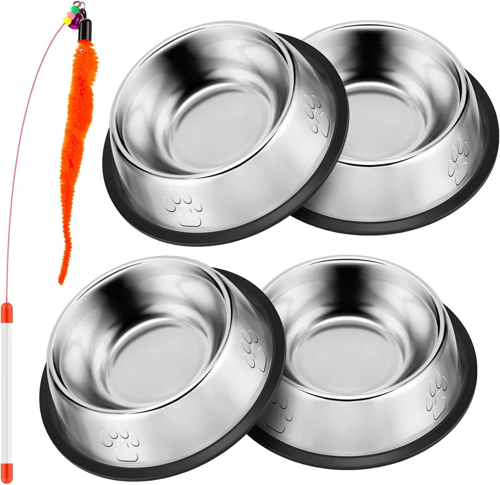 Katzennapf 4er Set Futternapf fuer Katzen Naepfe rutschfest pflegeleicht