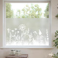 dktie Sichtschutzfolie Fenster Milchglasfolie botanisches Muster 90x200 cm