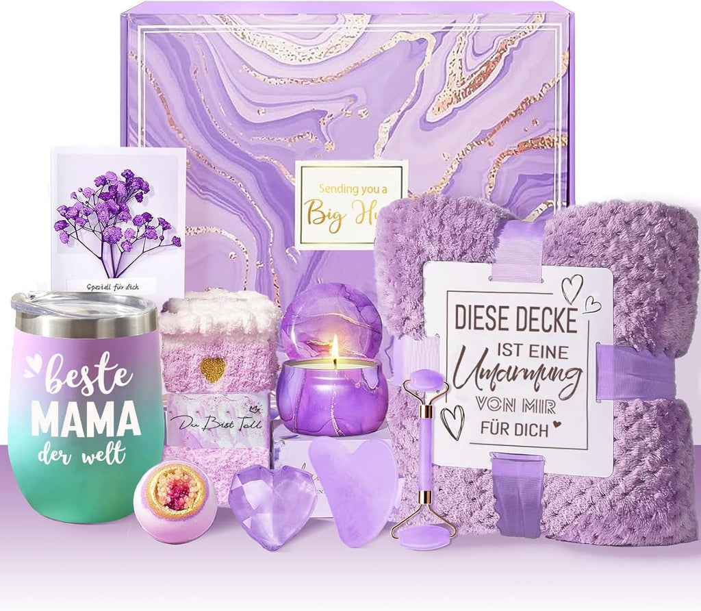 Frauen Wellness Geschenkkorb Entspannungs Spa Pflege Set fuer Mutter