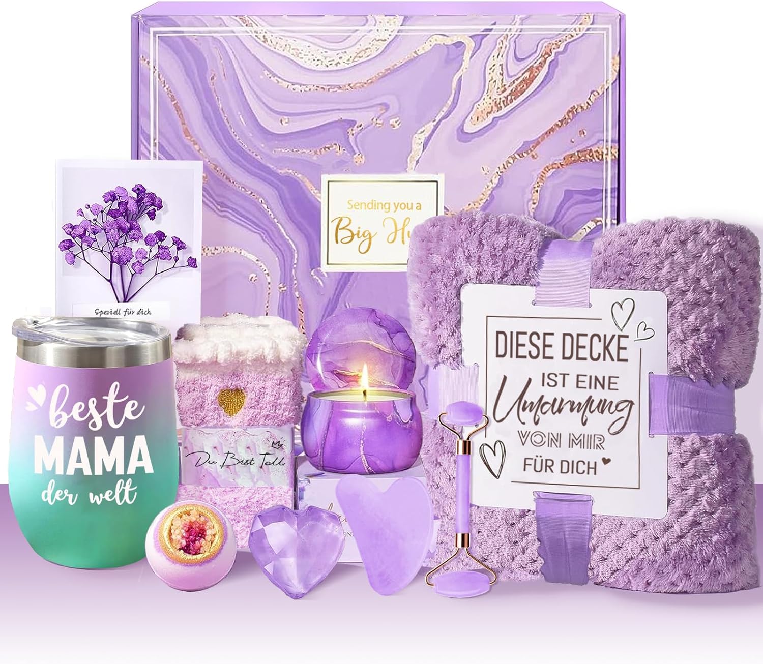 Frauen Wellness Geschenkkorb Entspannungs Spa Pflege Set fuer Mutter