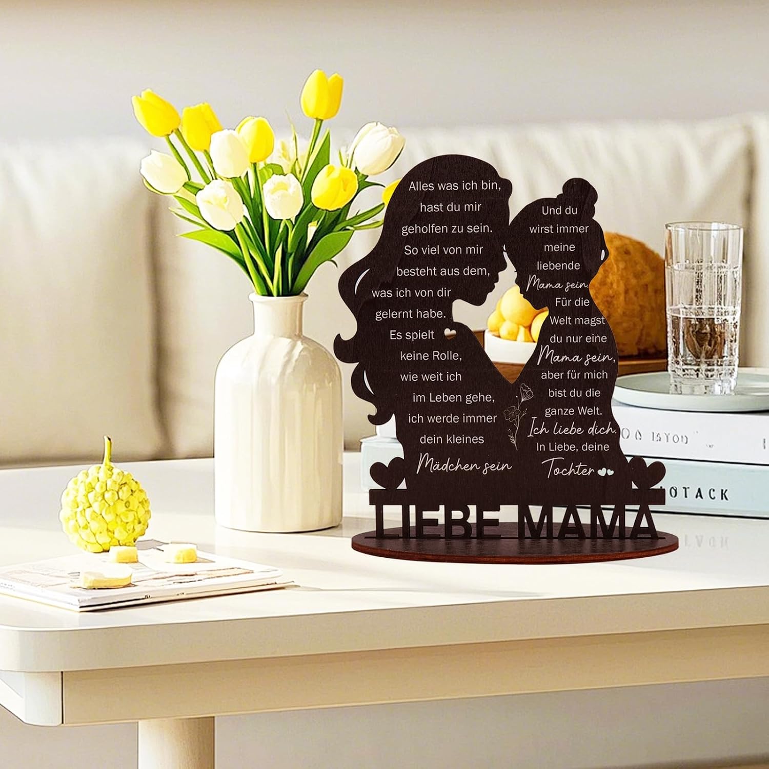 Holzschild LIEBEMAMA verschiedene Farben Muttertagsgeschenk fuer Mama