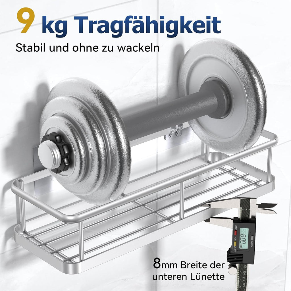 YASONIC Duschablage Schwarz zum Kleben ohne Bohren Badregal