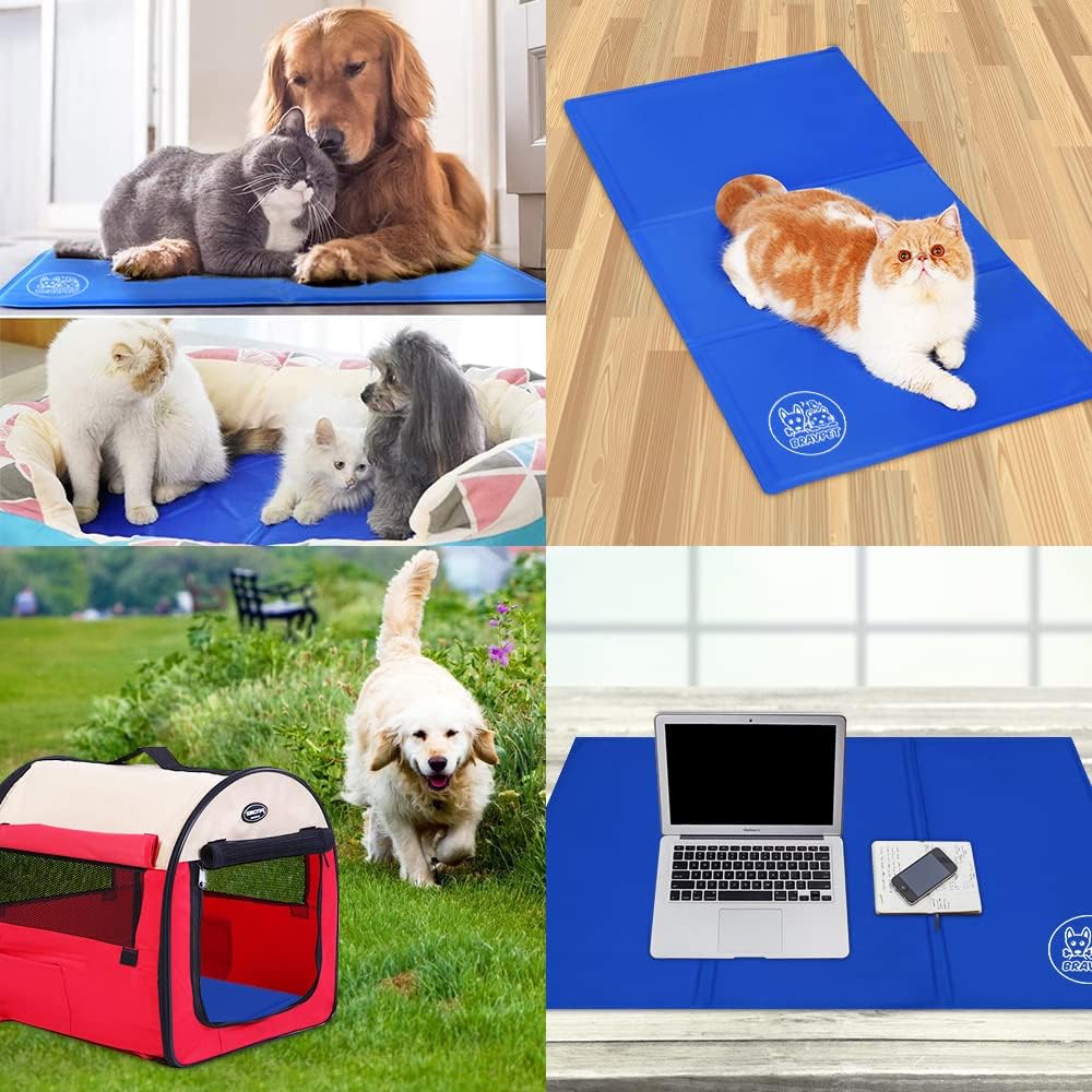 Selbstkuehlende Kuehlmatte fuer Hunde Katzen Groesse M 1cm rutschfest
